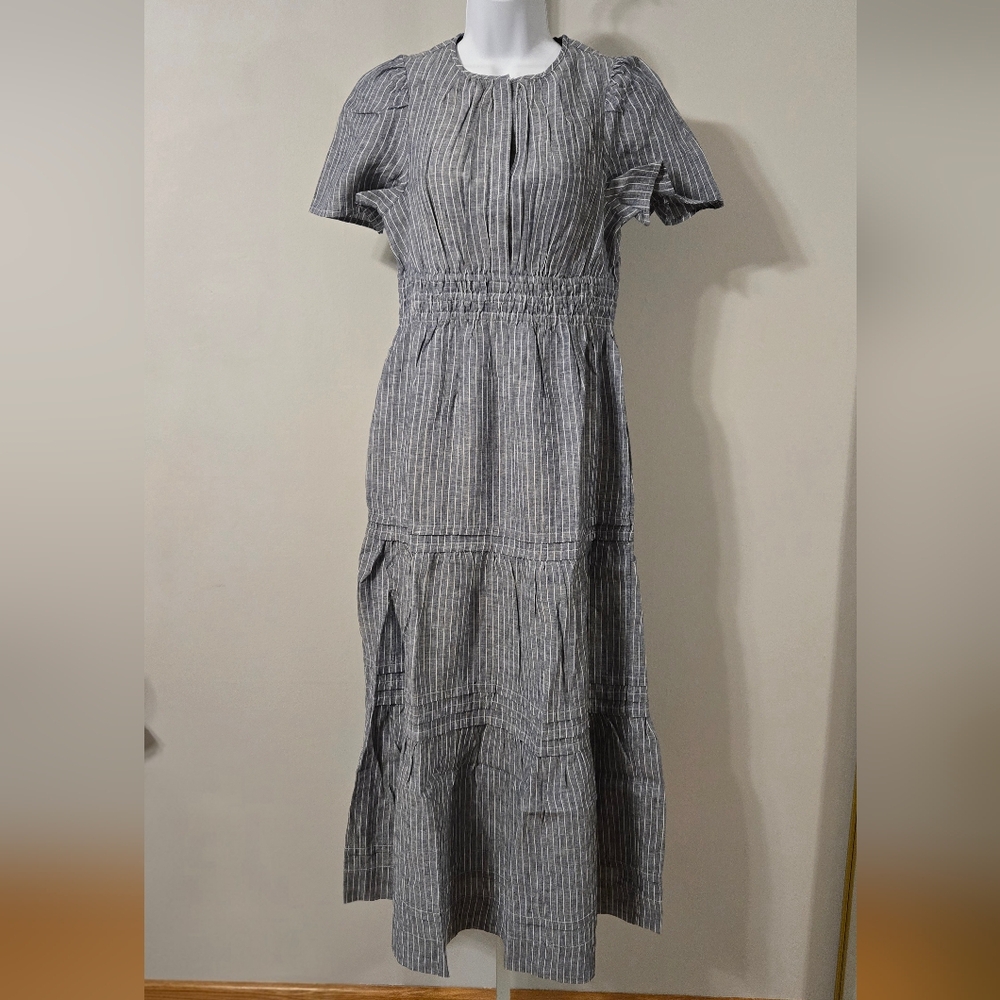 QUINCE 100% Organic Linen Tiered Maxi Dress - Picture 5 of 6